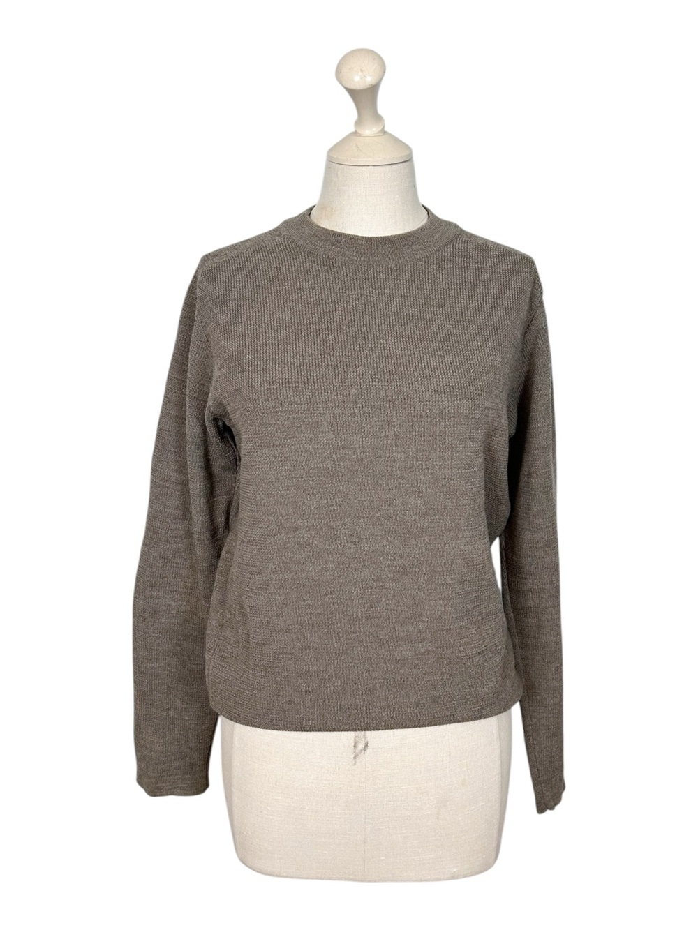 CP Company Wool Neutral Taupe Crewneck Sweater